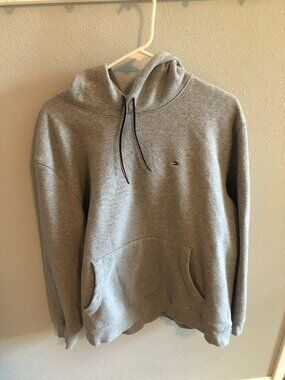 Tommy Hilfiger Men's Gray Fleece Hoodie. Size XL.